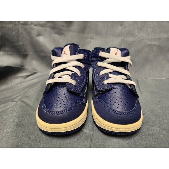 Nike Toddlers Jordan 1 Mid Easyon (PS) Sneakers Slip-On Navy Size 6 NEW IN BOX! - Picture 3 of 10